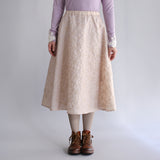〔No.9316〕花ふたえ刺繍スカート【2026年9月下旬入荷予定】