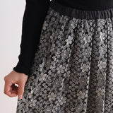 [Estimated arrival in late August 2023] Woolly tulle embroidered skirt [Currently accepting reservations]