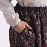 [Expected to ship in late August 2023] Organic double gauze jardin embroidered full embroidered skirt [currently accepting reservations] 