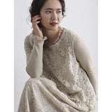 [Estimated arrival in late August 2023] Woolly tulle embroidered skirt [Currently accepting reservations]