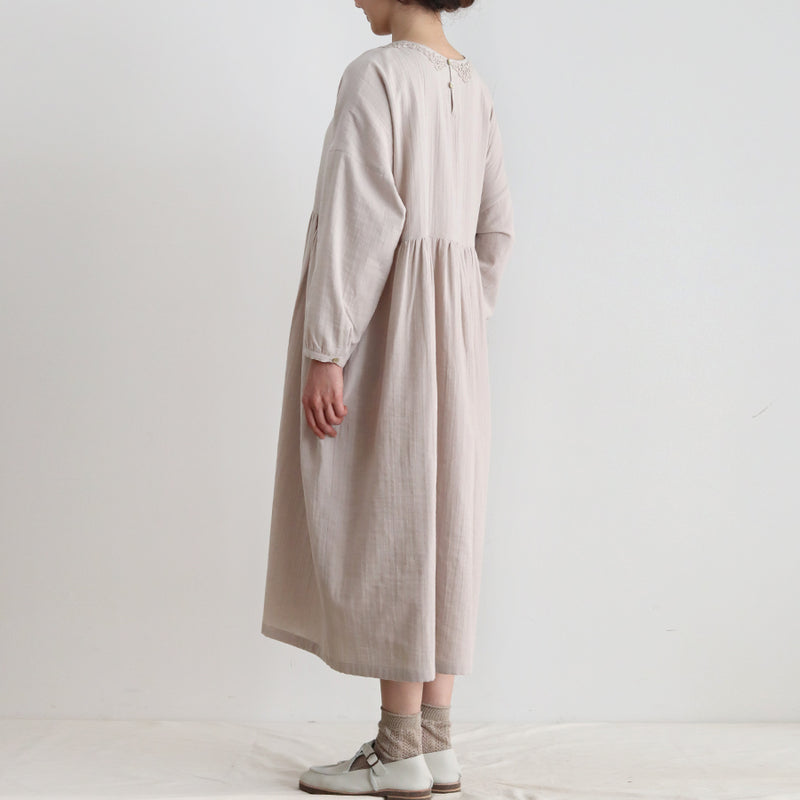 [Scheduled to ship in early September 2023] Organic cotton double gauze dress [accepting reservations]