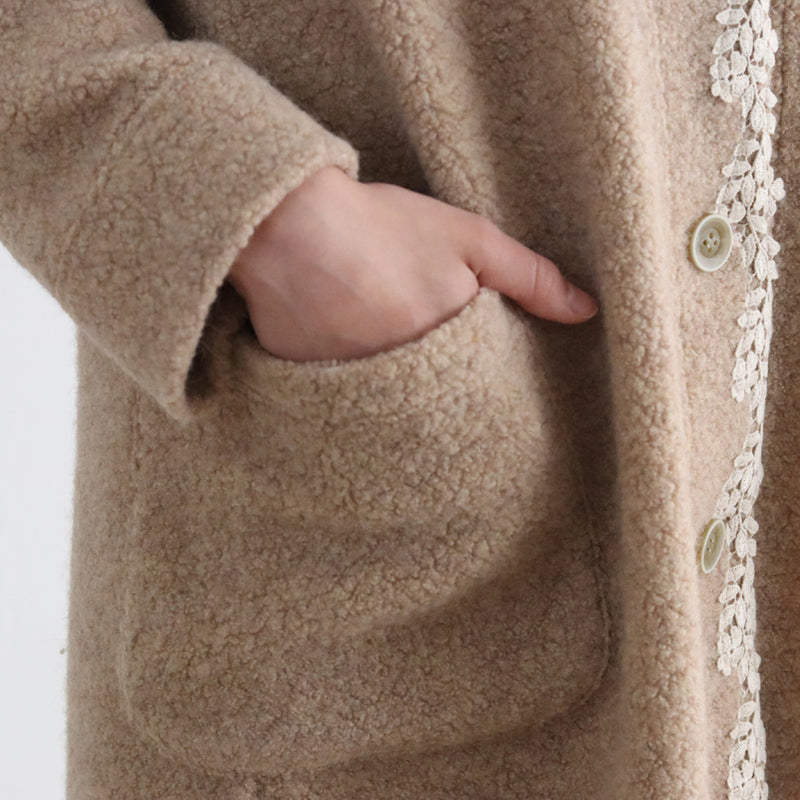 [Expected to ship in late October 2023] Wool boucle cordigan [Pre-order now]